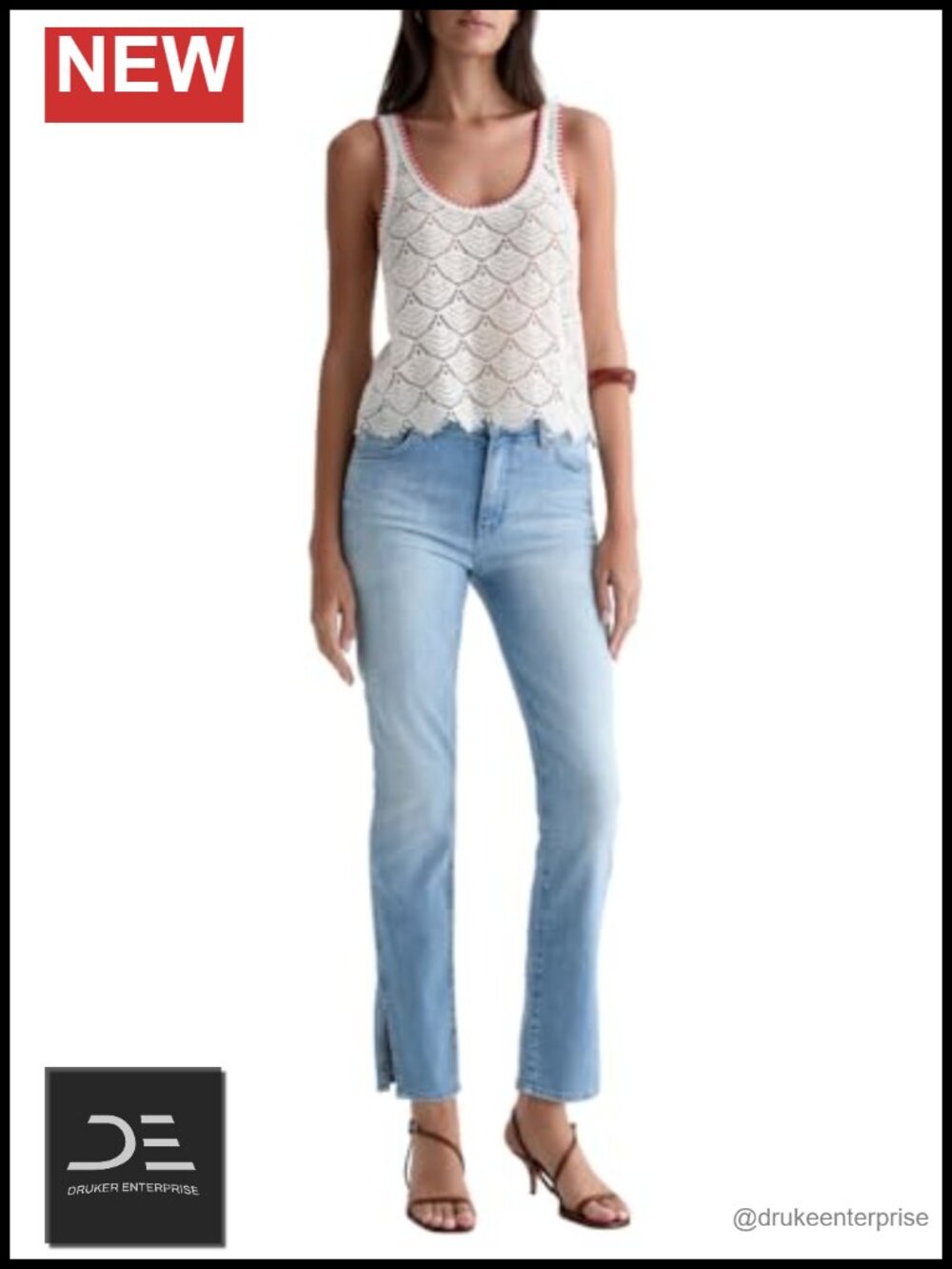 Mid-Rise Slim Straight Women's Jeans Cotton Blend Button Fly